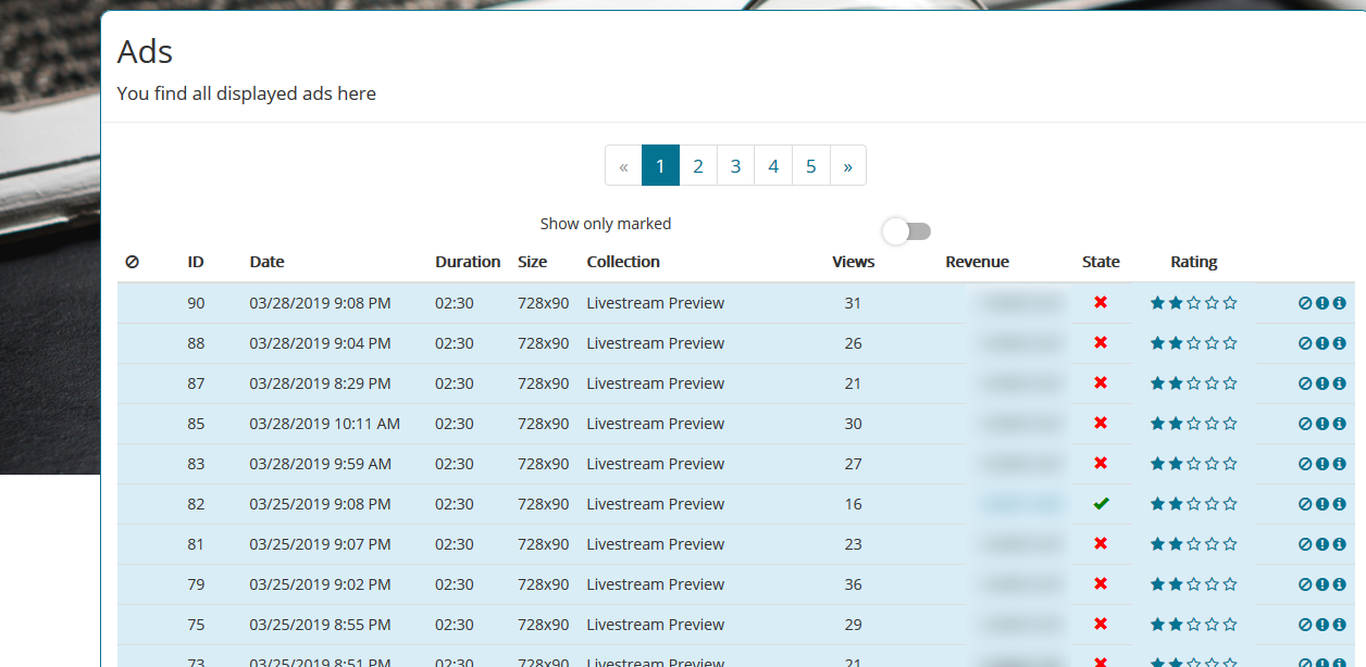 Werbebotschaften - Screenshot