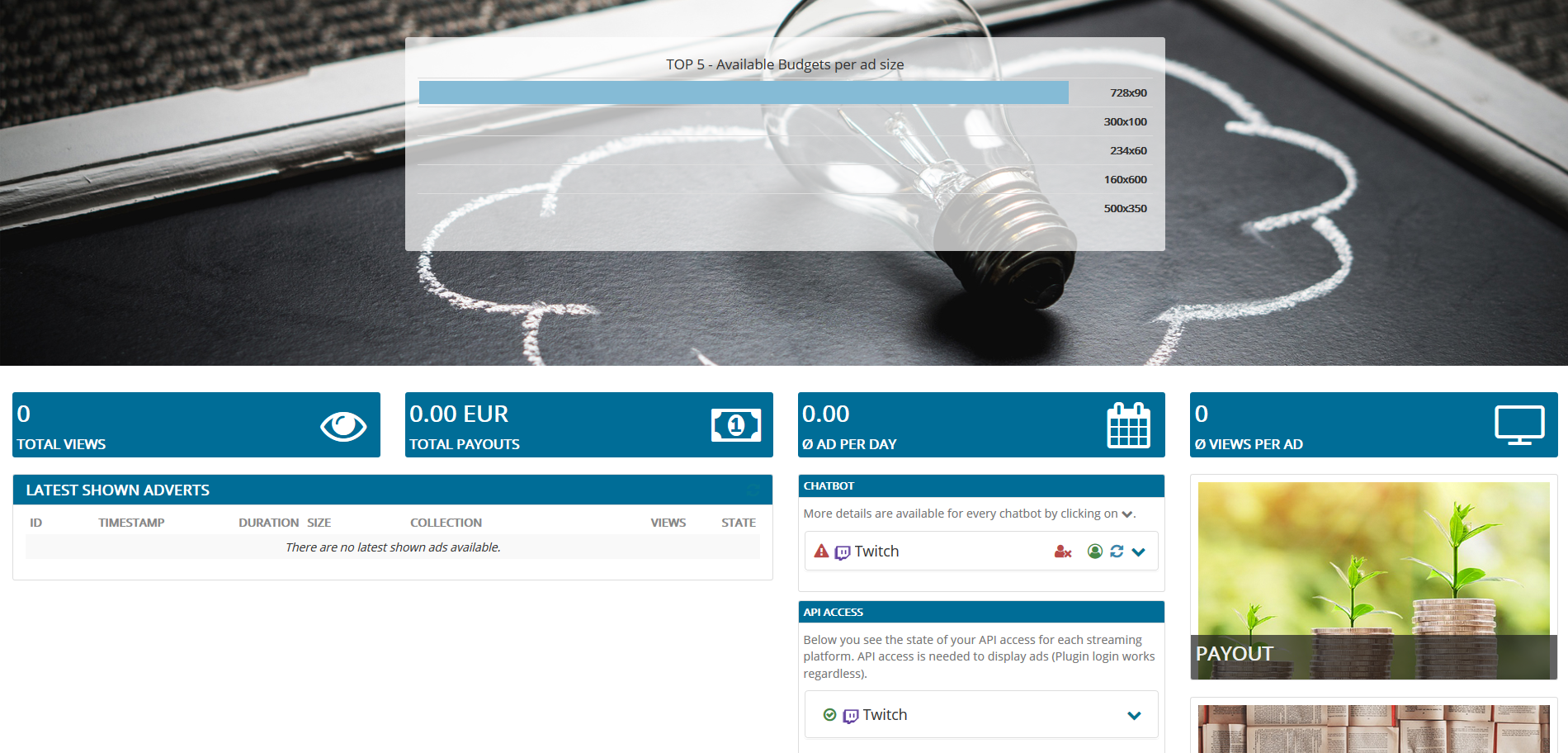 Dashboard Screenshot
